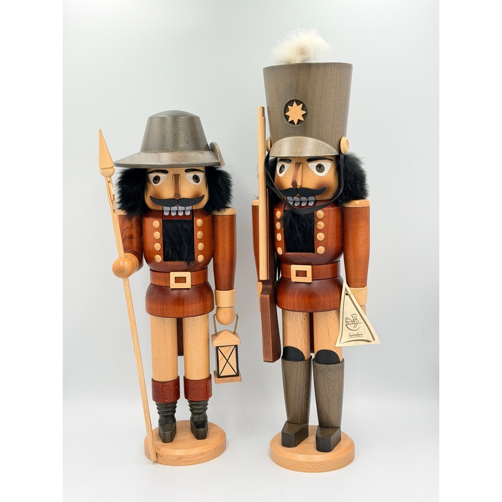 Christian Ulbricht Nutcracker Set 2pc Soldier Night Watchman Germany Boxed
